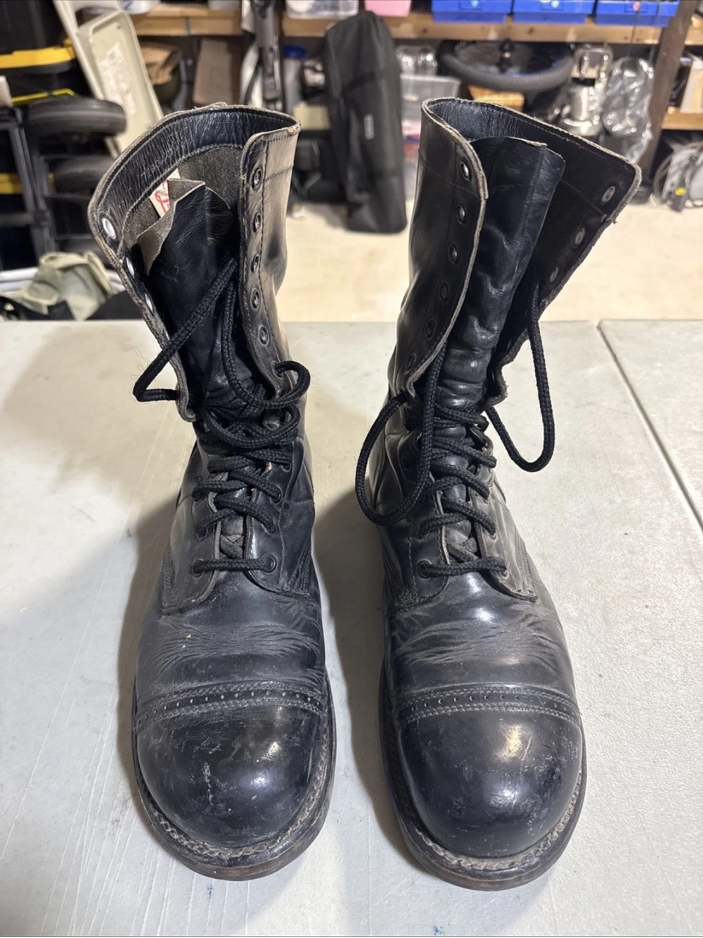 Corcoran Black Leather Unlined Military Work Combat Jump Boots Mens 10